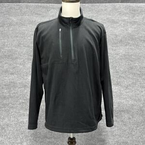 Zero Restriction Fleece Pullover Mens XXL 2XL Black Quarter Zip Golf Tour Series